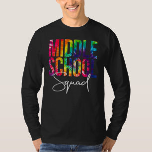 Middenschool Squad Tie Dye Terug naar school Appre T-shirt