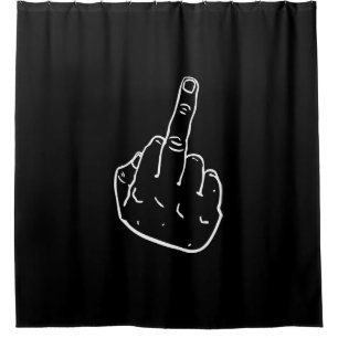 Middenvinger Douchegordijn