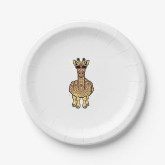 Middenvinger Giraffe Funny Offensive Rude Safari Papieren Bordje