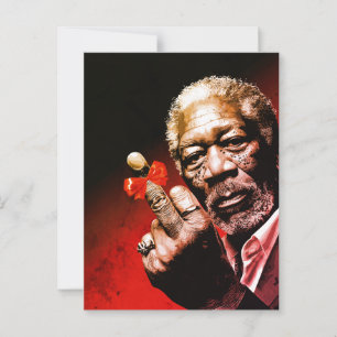 Middenvinger Kunst met Rode Strik Briefkaart