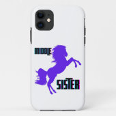 Middenzuster Paarse Pony Case-Mate iPhone Case (Achterkant)