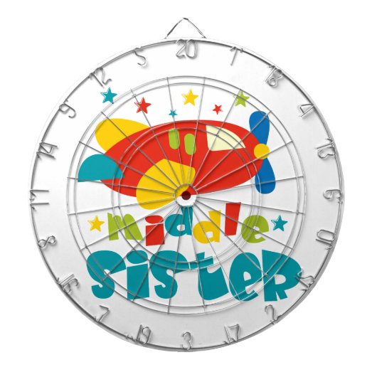 Middenzuster Plane Dartbord (Voorkant)