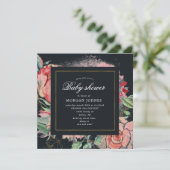 midderbloem floral square Baby shower (Staand voorkant)