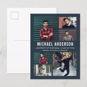 Middernacht   6 FotoalkbordAfstuderen Uitnodiging Briefkaart