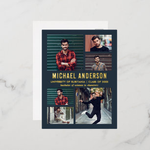 Middernacht   6 Fotochromatografische partij Folie Uitnodiging Briefkaart