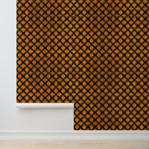 Middernacht Amber Elegante Geometrische Behang