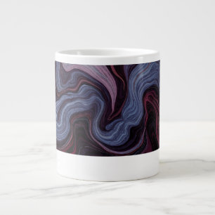 Middernacht Amethyst Marmer Werveling Paars Blauw Extra Grote Beker