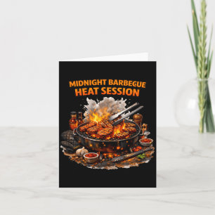 Middernacht Barbecue Hitte Sessie Grill Design Kaart