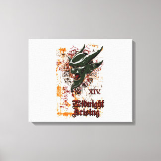middernacht beïnvloedde het olijfontwerp canvas afdruk