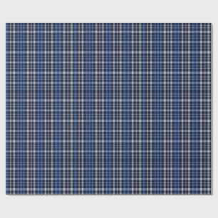 Middernacht Blauw Geruit Cadeaupapier