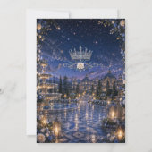 Middernacht Blauwe Sweet 16 Prinsessen Tuin Kaart (Achterkant)