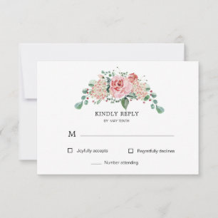 Middernacht bloem bloemstuk RSVP-reactiekaart RSVP Kaartje