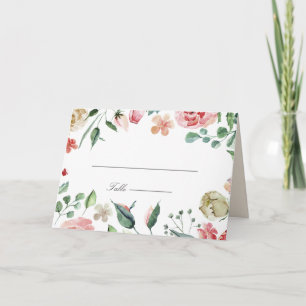middernacht bloem Spring Floral Wedding Place Kaart
