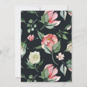 middernacht bloom bloemen Foto Save the Date Kaart (Achterkant)