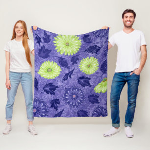 Middernacht Daisy Tuin Fleece Deken