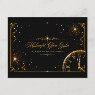 Middernacht Glans Gala Bedankt Briefkaart