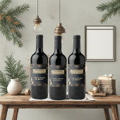 Middernacht Gouden Champagne Dromen Bruisend Nieuw Wijn Etiket