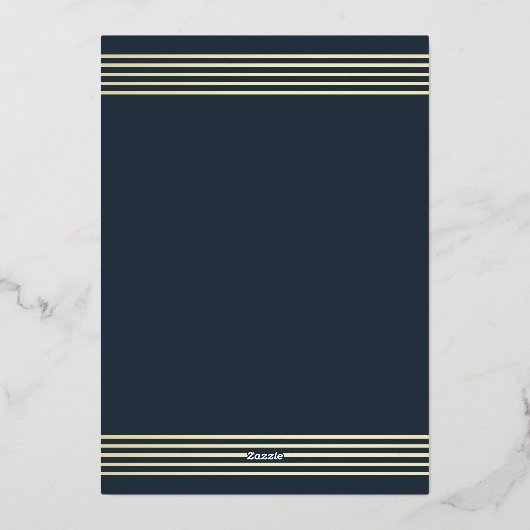 Middernacht | Gouden Confetti 40e verjaardag Folie Uitnodiging (Achterkant)