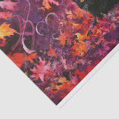 Middernacht in het bos, zwarte kat, herfstbladeren tissuepapier (Detail)