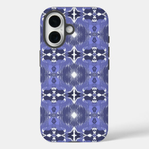 Middernacht Indigo Kaleidoscoop iPhone 16 Hoesje
