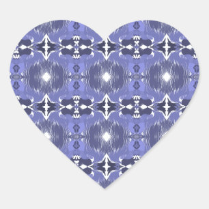 Middernacht Indigo Kaleidoscoop Hart Sticker