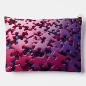 Middernacht Magenta Puzzelstuk Opbergzakje Etui (Achterkant)