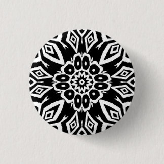Middernacht Mandala Ronde Button 3,2 Cm