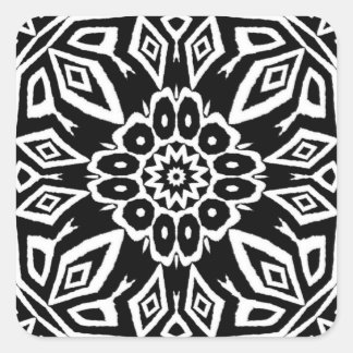 Middernacht Mandala Vierkante Sticker