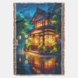 Middernacht Matcha – Cozy Japanse Lofi Café Deken