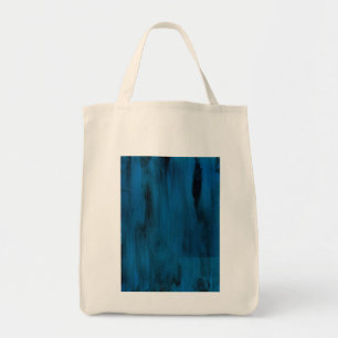 Middernacht Melancholie – Diepblauwe Textuur Abstr Tote Bag
