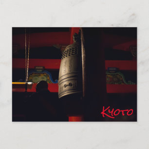 Middernacht op het nieuwe jaar in Kyoto Feestdagenkaart