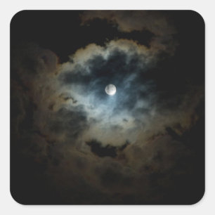 middernacht parel vierkante sticker