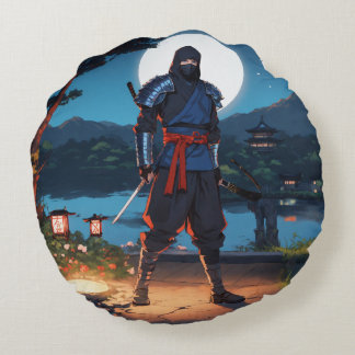 Middernacht Shinobi Krijger: Stealth Ninja Manesch Rond Kussen