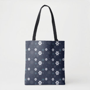 middernacht winterbloemen canvas tas