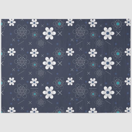 middernacht winterbloemen tissuepapier (Voorkant)