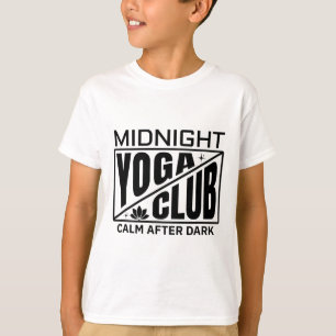Middernacht Yoga Club Grappige Meditatie Instructe T-shirt