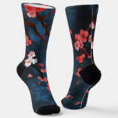 Middernachtbloesems Sokken (Gebogen)