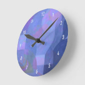 Middernachtbogen - Indigo Abstracte geometrie Ronde Klok (Hoek)