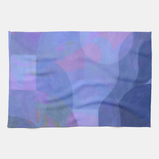 Middernachtbogen - Indigo Abstracte geometrie Theedoek (Horizontaal)