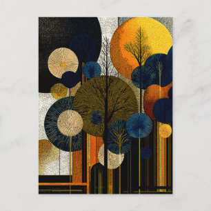 Middernachtbos op de planeet Mercurius #1 Briefkaart