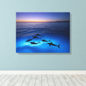 Middernachtdolfijnen Canvas Afdruk (Insitu (Houten vloer))