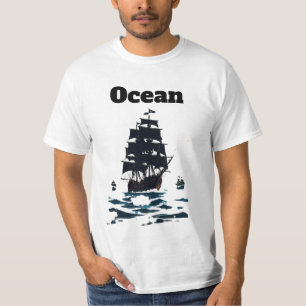 Middernachtelijke Armada Zeilen van de Stille Zee T-shirt
