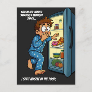 Middernachtelijke Snack Schoot Mezelf In Het Voeds Briefkaart