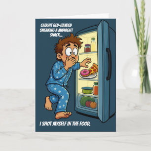Middernachtelijke snack schoot mezelf in het voeds kaart