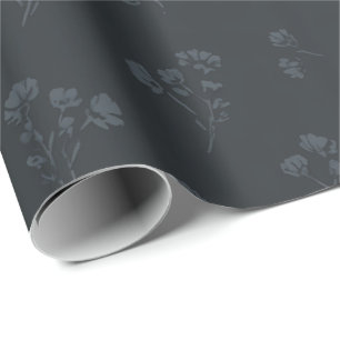 Middernachtige Wilde Bloemen Inpakpapier