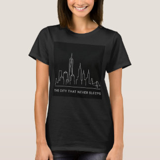 Middernachtlijnen: NYC slaapt nooit T-shirt