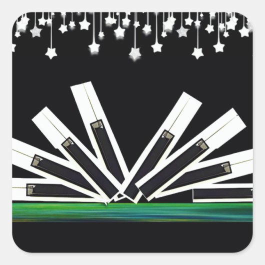 MIDDERNACHTSLEUTELS VIERKANTE STICKER (Voorkant)