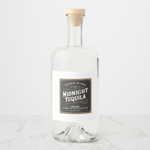 Middernachttequila Likeurfles Etiket
