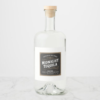 Middernachttequila Likeurfles Etiket