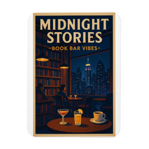 Middernachtverhalen - Boek Bar Vibes Magneet